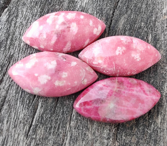 AAA+ Quality Natural Thulite Marquise Shape Cabochon Flat Back Calibrated Wholesale Gemstones, All Sizes Available