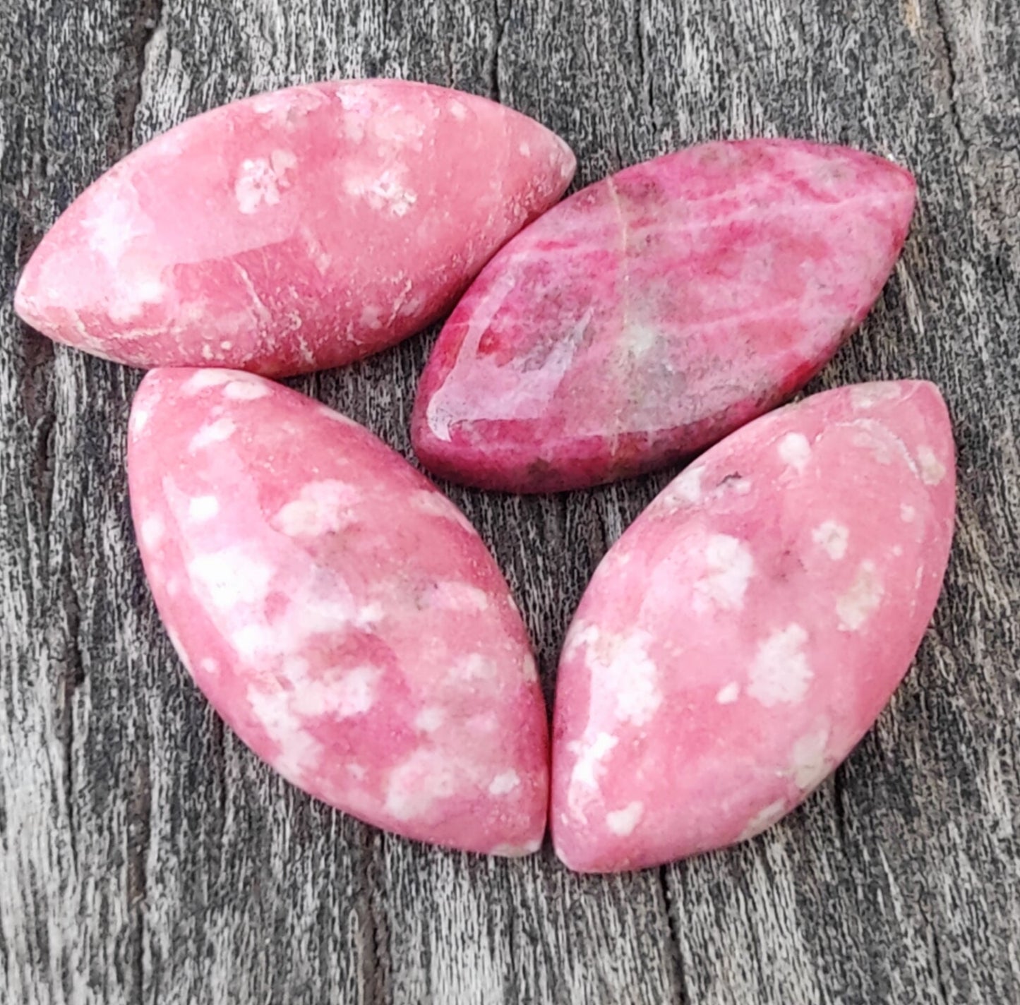 AAA+ Quality Natural Thulite Marquise Shape Cabochon Flat Back Calibrated Wholesale Gemstones, All Sizes Available