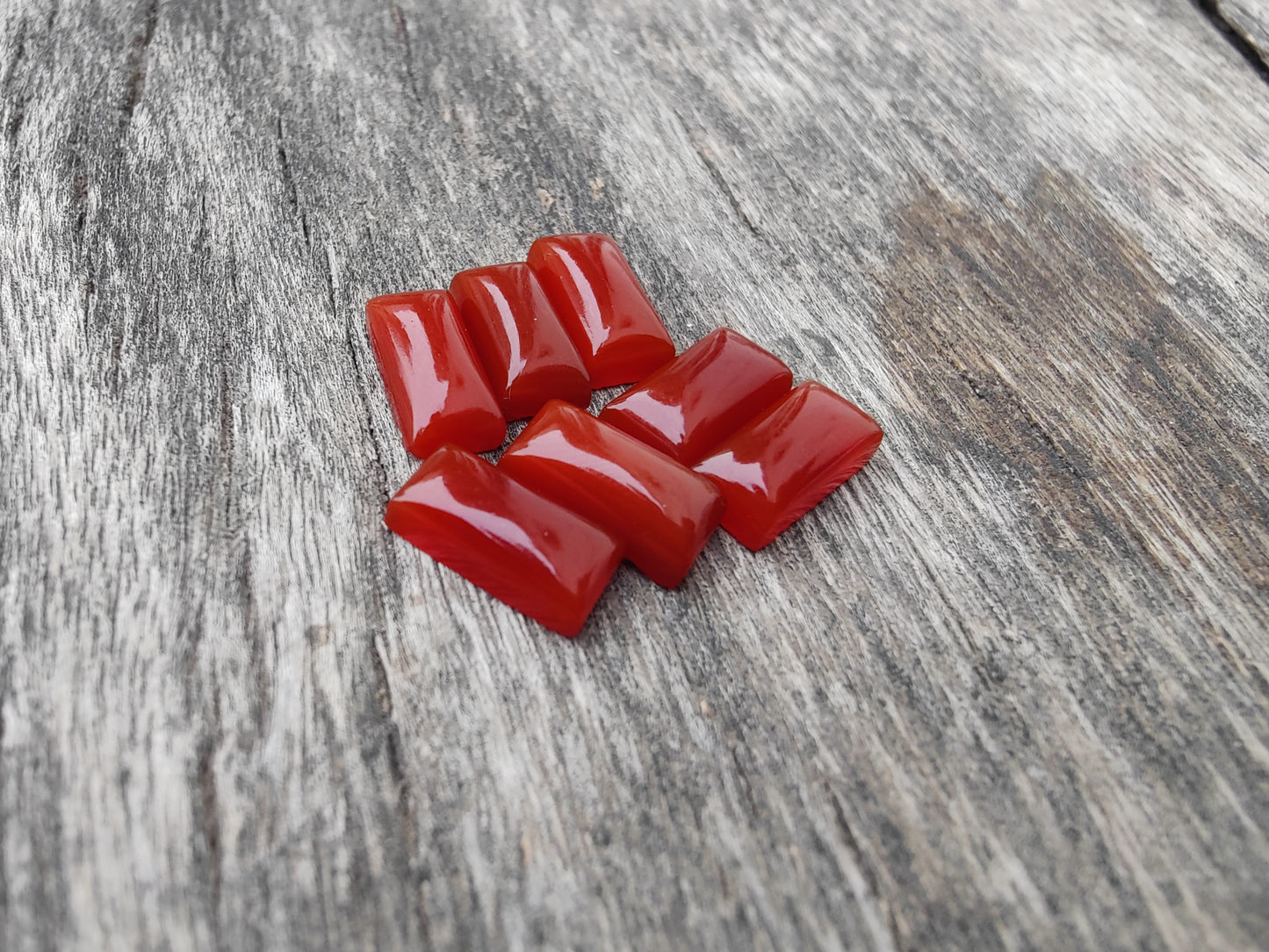 AAA+ Quality Natural Red Onyx Rectangle Shape Cabochon Flat Back Calibrated Beda Shape Wholesale Gemstones, All Sizes Available