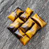 AAA+ Quality Natural Tiger Eye Rectangle Shape Cabochon Flat Back Calibrated Beda Shape Wholesale Gemstones, All Sizes Available