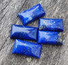 AAA+ Quality Natural Lapis Lazuli Big Rectangle Shape Cabochon Flat Back Calibrated Wholesale Gemstones, All Sizes Available