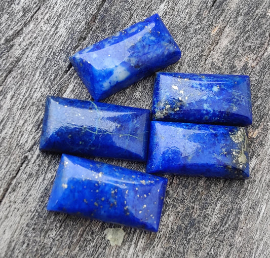 AAA+ Quality Natural Lapis Lazuli Big Rectangle Shape Cabochon Flat Back Calibrated Wholesale Gemstones, All Sizes Available