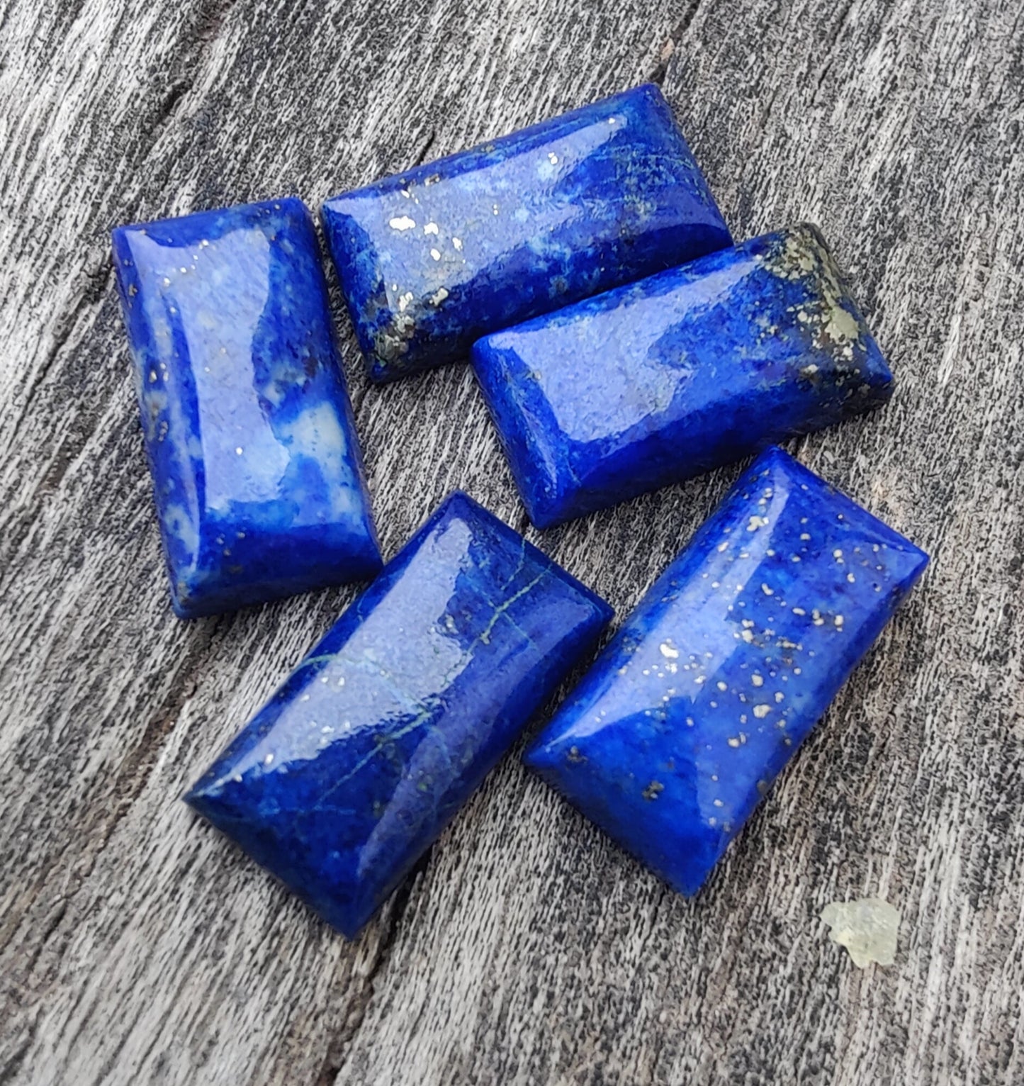 AAA+ Quality Natural Lapis Lazuli Big Rectangle Shape Cabochon Flat Back Calibrated Wholesale Gemstones, All Sizes Available