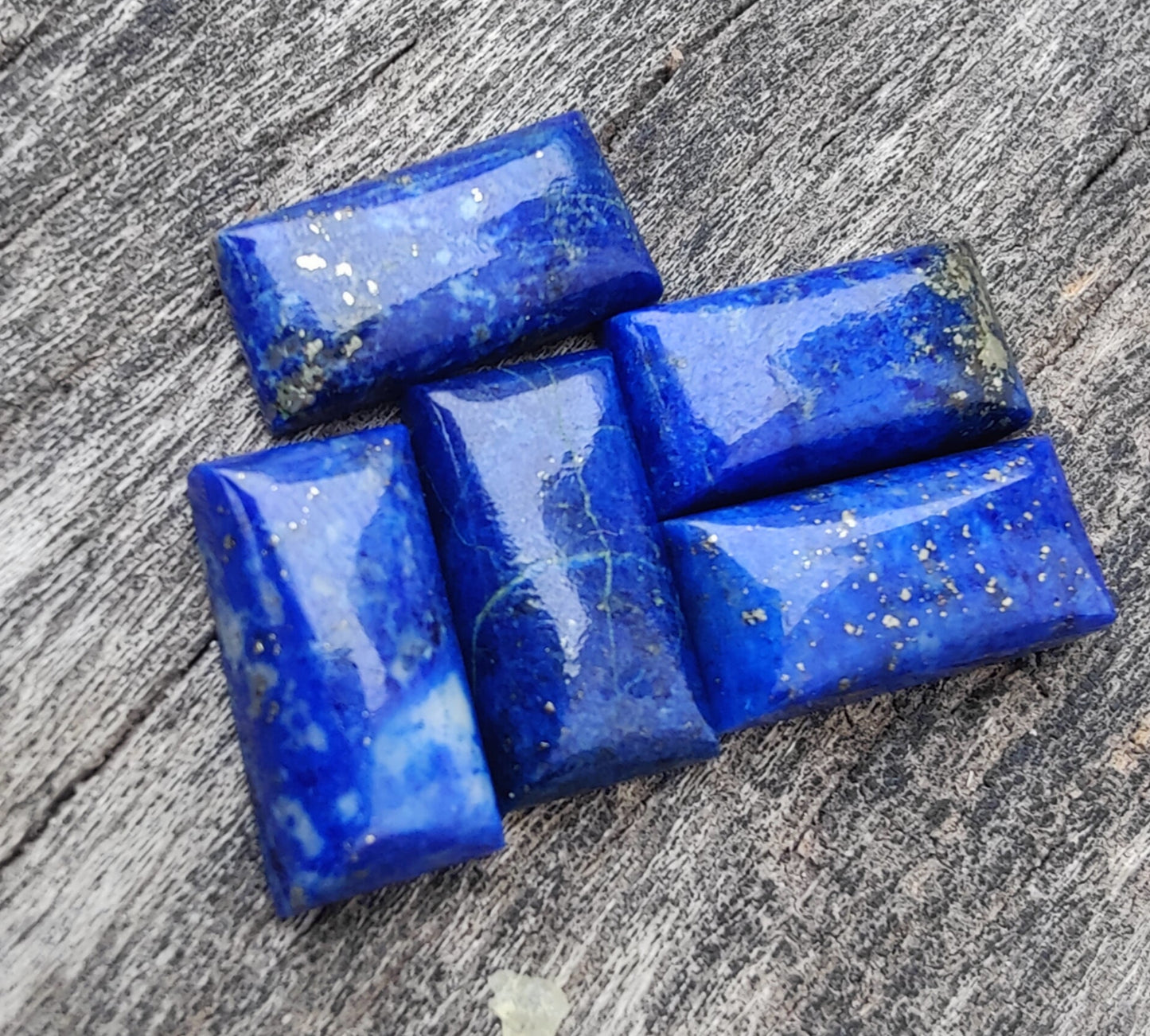 AAA+ Quality Natural Lapis Lazuli Big Rectangle Shape Cabochon Flat Back Calibrated Wholesale Gemstones, All Sizes Available