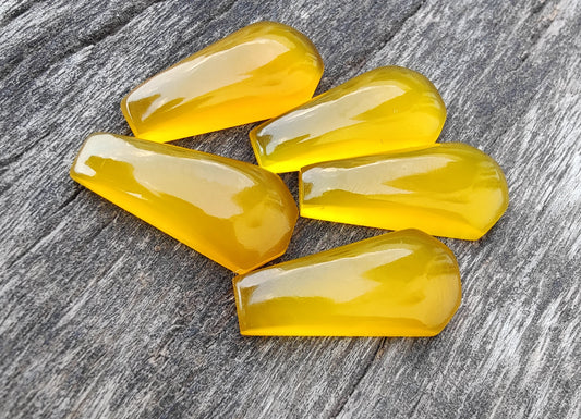 AAA+ Quality Natural Mango Chalcedony Coffin Shape Cabochon Calibrated Wholesale Gemstones, All Sizes Available