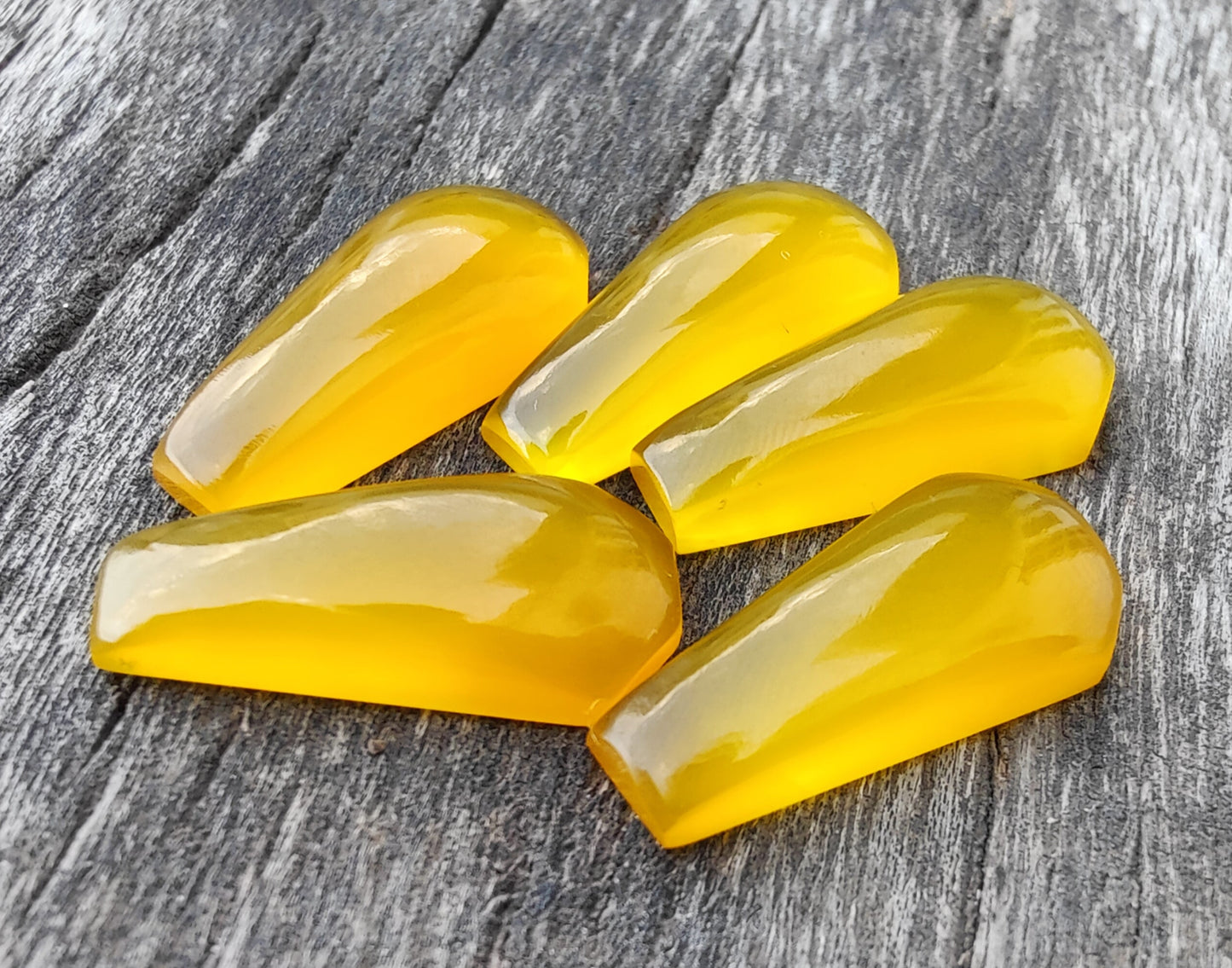 AAA+ Quality Natural Mango Chalcedony Coffin Shape Cabochon Calibrated Wholesale Gemstones, All Sizes Available