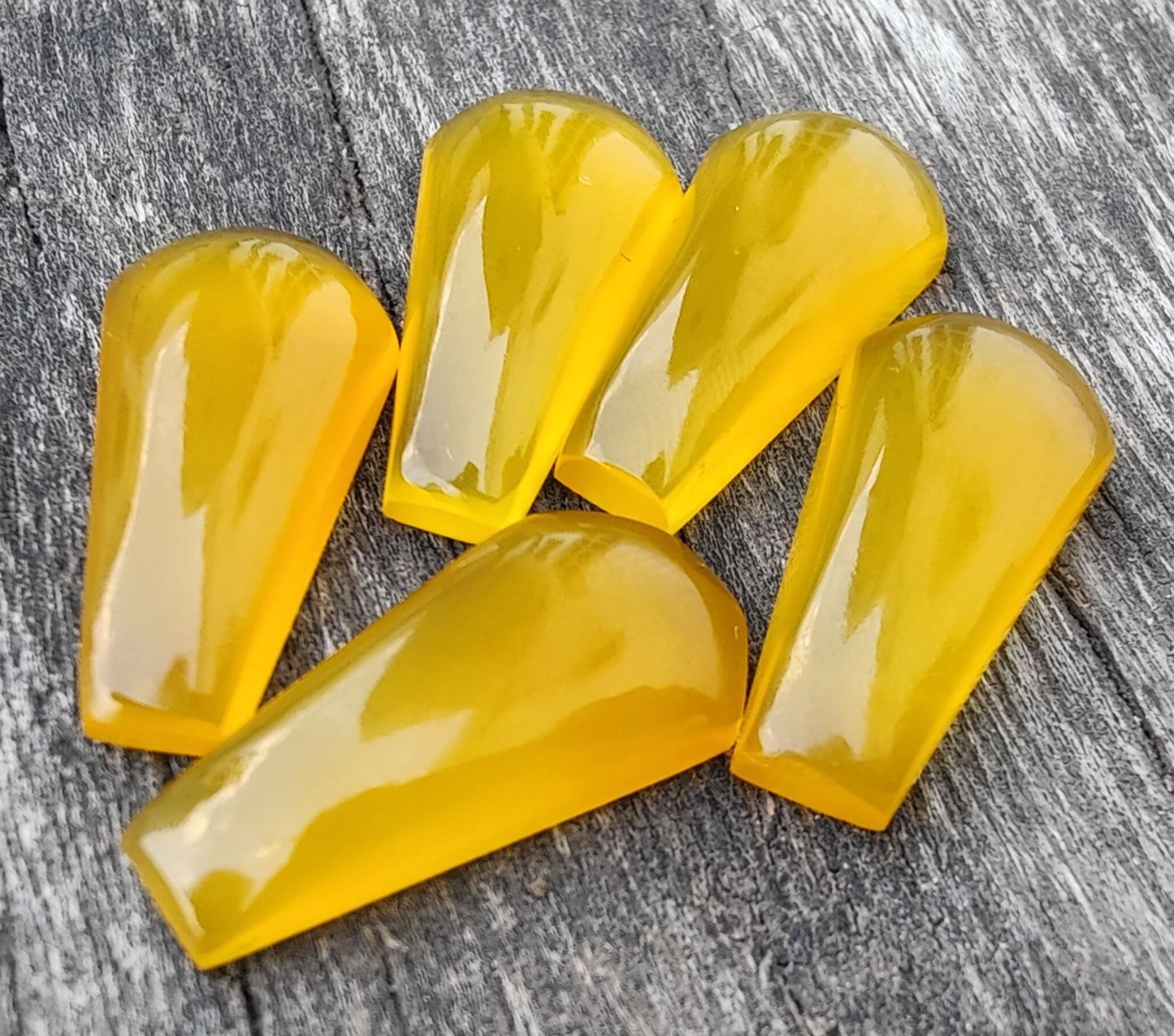 AAA+ Quality Natural Mango Chalcedony Coffin Shape Cabochon Calibrated Wholesale Gemstones, All Sizes Available