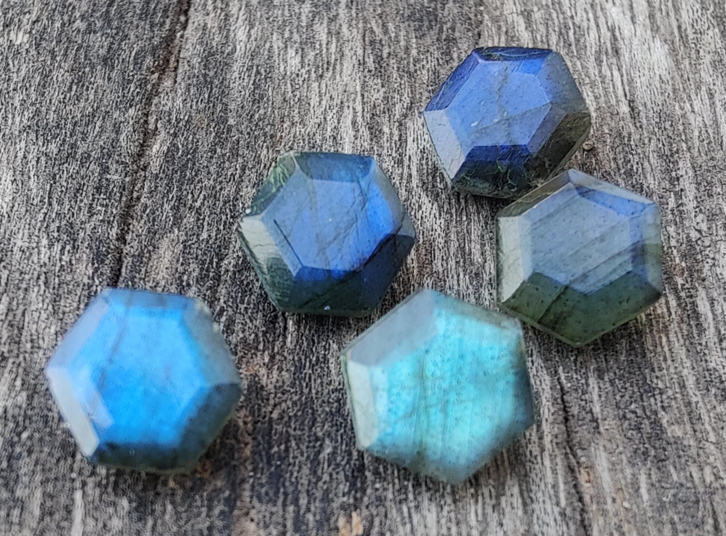AAA+ Quality Natural Labradorite Hexagon Shape Faceted Cut Calibrated Wholesale Gemstones, All Sizes Available