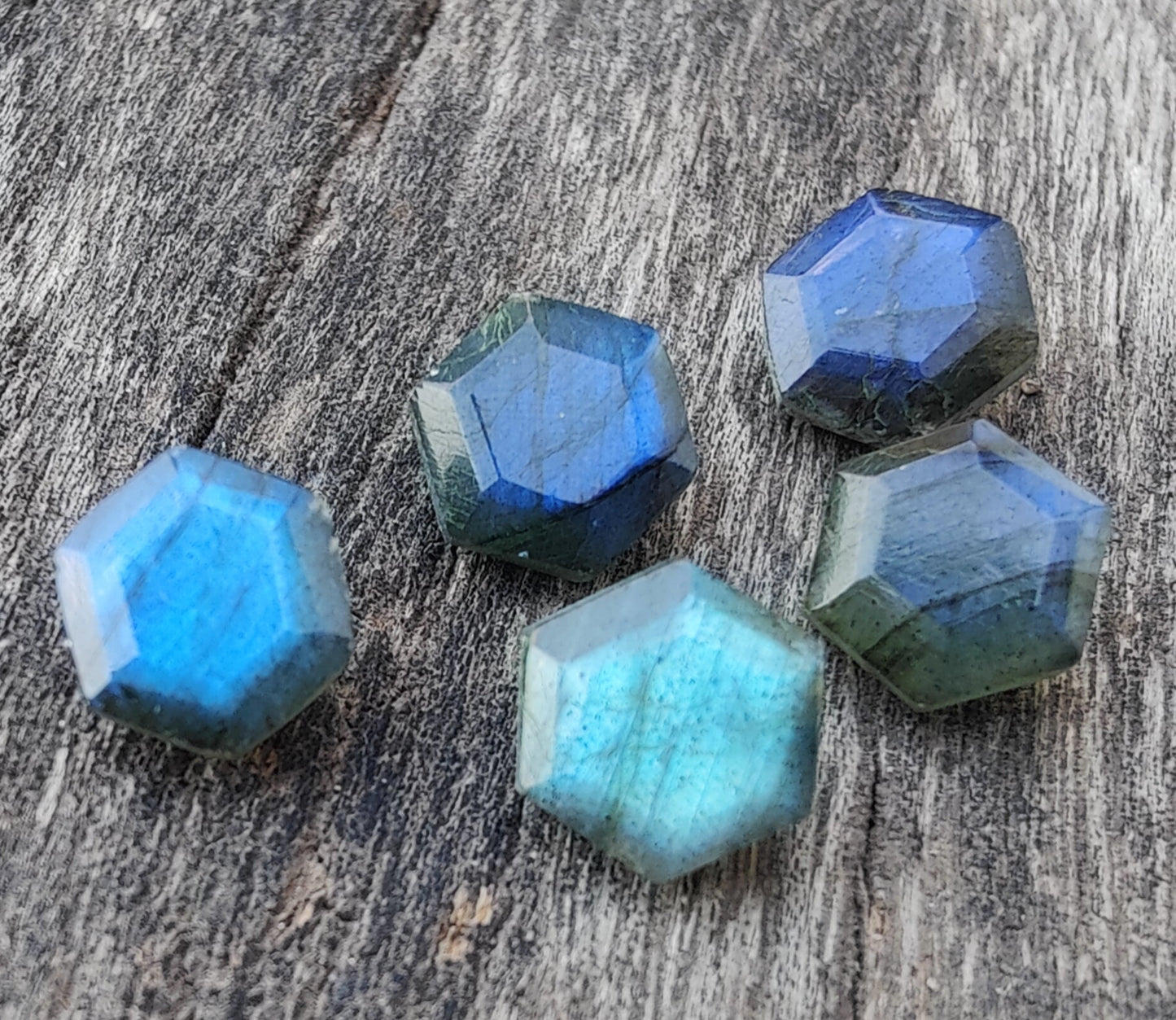 AAA+ Quality Natural Labradorite Hexagon Shape Faceted Cut Calibrated Wholesale Gemstones, All Sizes Available