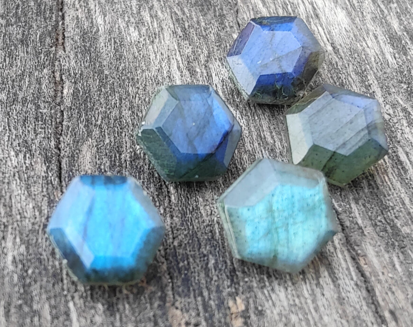 AAA+ Quality Natural Labradorite Hexagon Shape Faceted Cut Calibrated Wholesale Gemstones, All Sizes Available