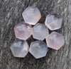 AAA+ Quality Natural Rose Quartz Hexagon Shape Cabochon Flat Back Calibrated Wholesale Gemstones, All Sizes Available