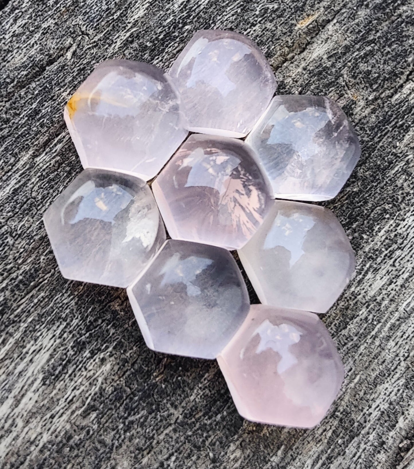 AAA+ Quality Natural Rose Quartz Hexagon Shape Cabochon Flat Back Calibrated Wholesale Gemstones, All Sizes Available