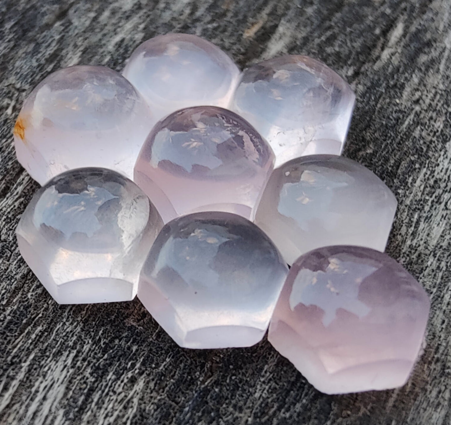AAA+ Quality Natural Rose Quartz Hexagon Shape Cabochon Flat Back Calibrated Wholesale Gemstones, All Sizes Available