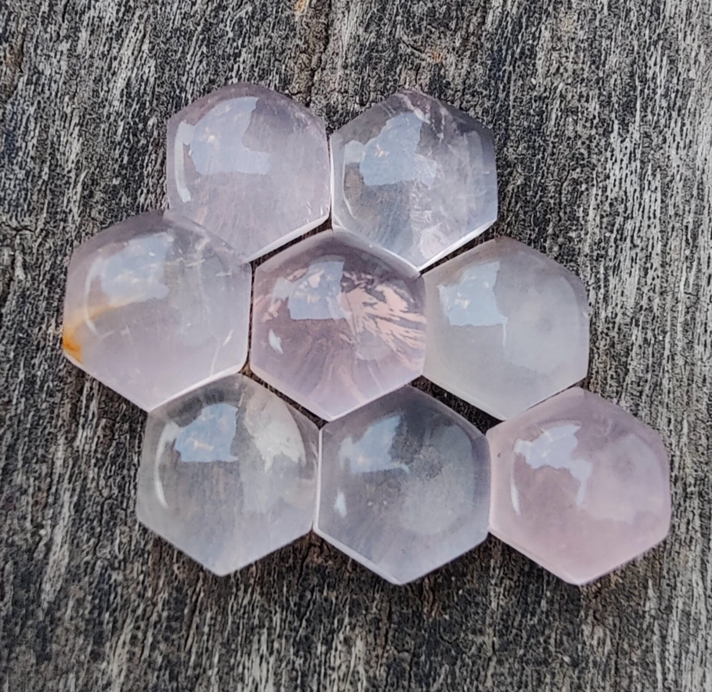 AAA+ Quality Natural Rose Quartz Hexagon Shape Cabochon Flat Back Calibrated Wholesale Gemstones, All Sizes Available