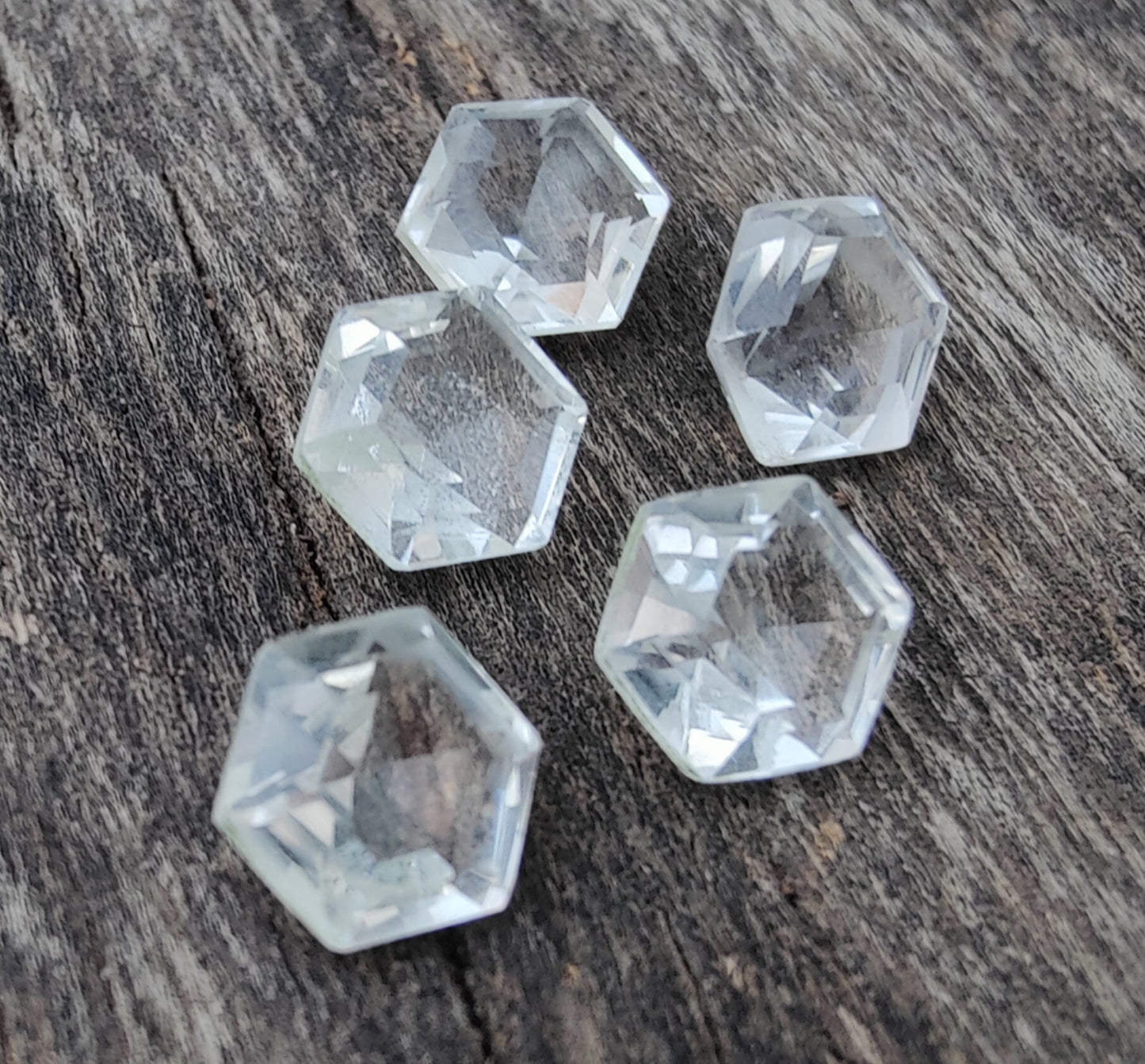 AAA+ Quality Natural Crystal Quartz Hexagon Shape Faceted Cut Calibrated Wholesale Gemstones, All Sizes Available