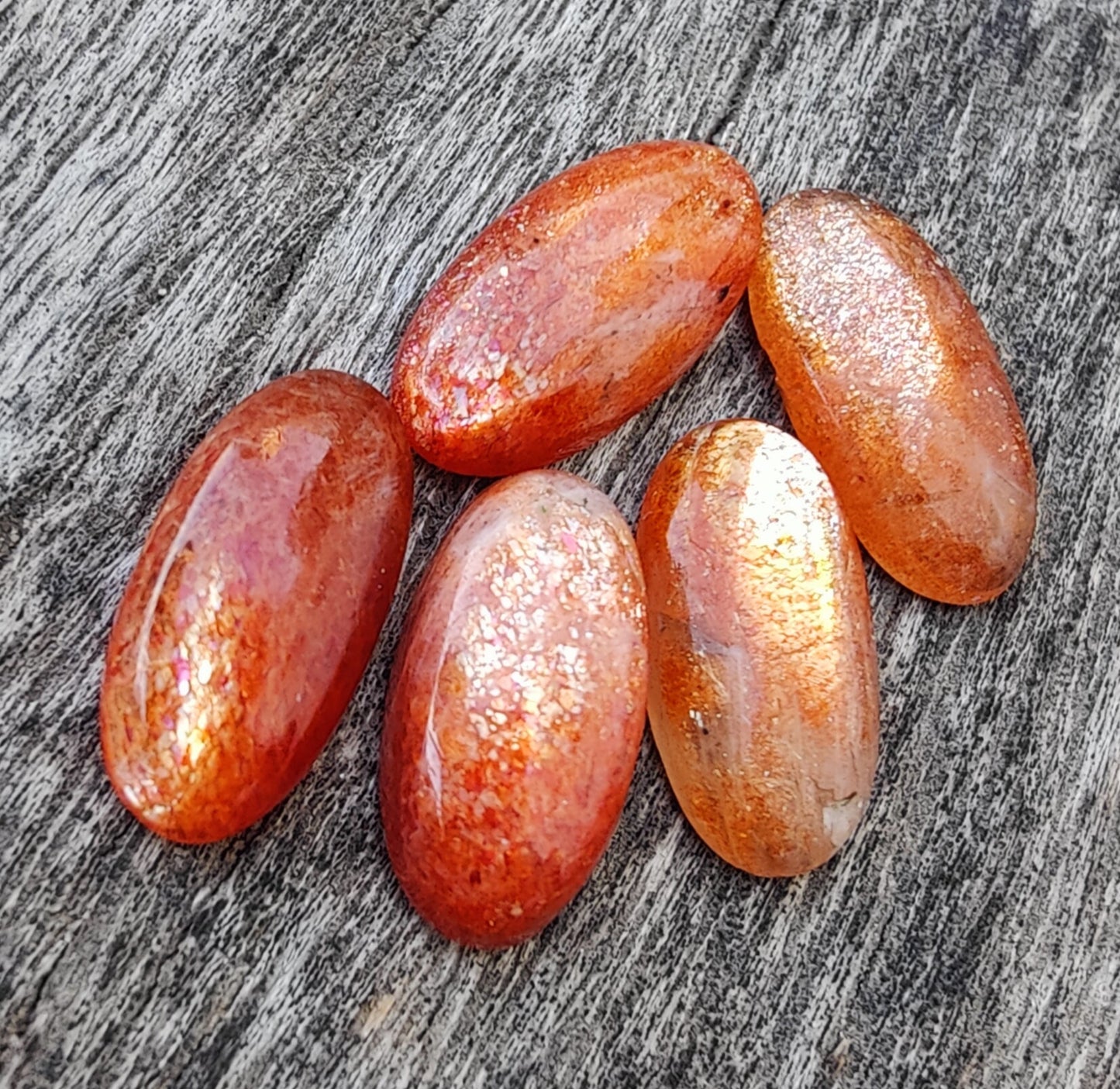 AAA+ Quality Natural Sunstone Big Oval Shape Cabochon Flat Back Calibrated Beda Shape Gemstones, All Sizes Available