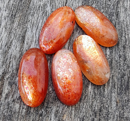 AAA+ Quality Natural Sunstone Big Oval Shape Cabochon Flat Back Calibrated Beda Shape Gemstones, All Sizes Available
