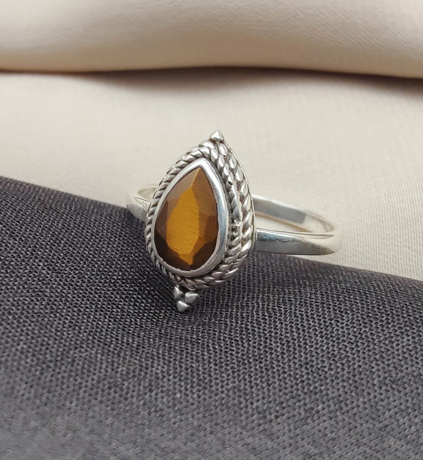 925 SOLID STERLING SILVER NATURAL TIGER EYE GEMSTONES HANDMADE RING, ALL SIZES AVAILABLE