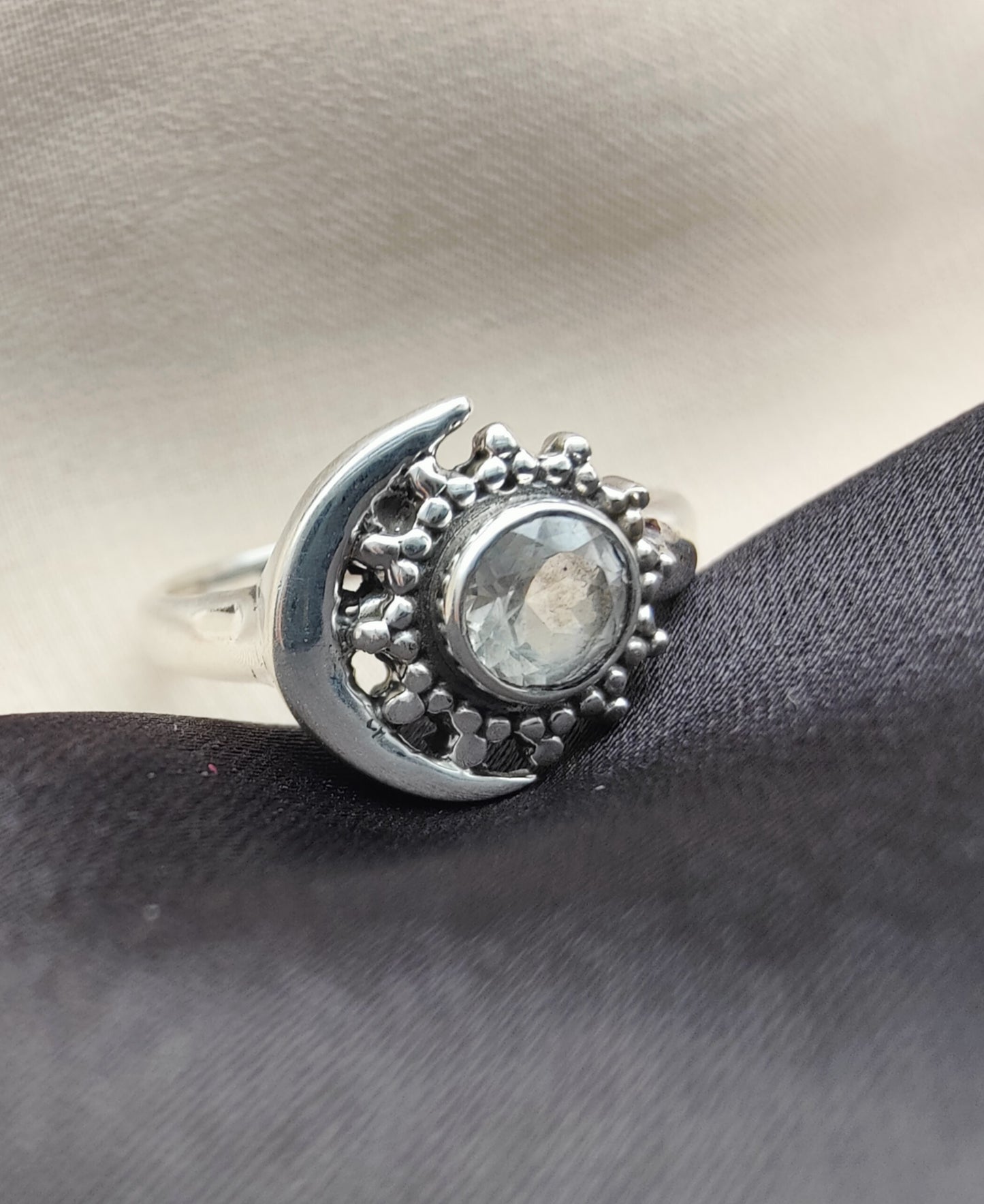 925 SOLID STERLING SILVER NATURAL CRYSTAL GEMSTONES HANDMADE RING, ALL SIZES AVAILABLE