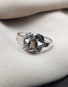 925 SOLID STERLING SILVER NATURAL SMOKY QUARTZ GEMSTONES HANDMADE RING, ALL SIZES AVAILABLE
