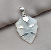 925 SOLID STERLING SILVER CARVED MOTHER OF PEARL HANDMADE PENDANT