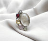 925 SOLID STERLING SILVER NATURAL MULTI GEMSTONES HANDMADE RING, ALL SIZES AVAILABLE