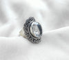 925 SOLID STERLING SILVER NATURAL CRYSTAL QUARTZ HANDMADE RING, ALL SIZES AVAILABLE