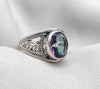 925 SOLID STERLING SILVER NATURAL MYSTIC QUARTZ HANDMADE RING, ALL SIZES AVAILABLE