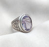 925 SOLID STERLING SILVER NATURAL AMETHYST HANDMADE RING, ALL SIZES AVAILABLE