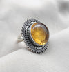 925 SOLID STERLING SILVER NATURAL CITRINE HANDMADE RING, ALL SIZES AVAILABLE