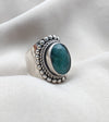 925 SOLID STERLING SILVER NATURAL EMERALD HANDMADE RING, ALL SIZES AVAILABLE