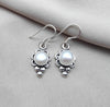 925 SOLID STERLING SILVER NATURAL PEARL DANGLING EARRINGS GIFT FOR HER