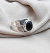 925 SOLID STERLING SILVER NATURAL BLACK ONYX GEMSTONE HANDMADE RING , ALL SIZES AVAILABLE