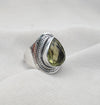 925 SOLID STERLING SILVER NATURAL LEMON QUARTZ GEMSTONE HANDMADE RING, ALL SIZES AVAILABLE