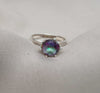 925 SOLID STERLING SILVER NATURAL MYSTIC TOPAZ GEMSTONE HANDMADE RING, ALL SIZES AVAILABLE