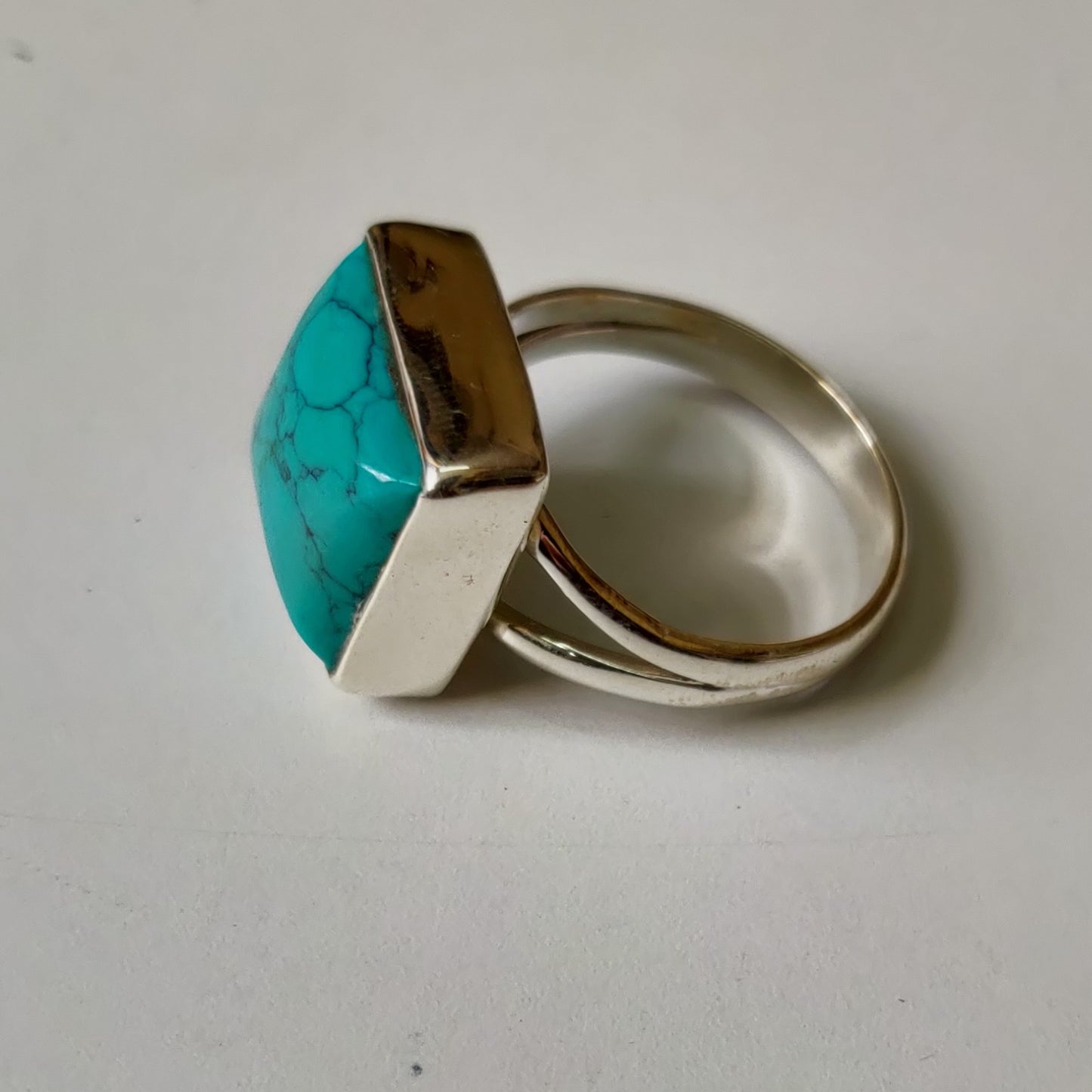 925 SOLID STERLING SILVER NATURAL TURQUOISE GEMSTONES HANDMADE RING, ALL SIZES AVAILABLE