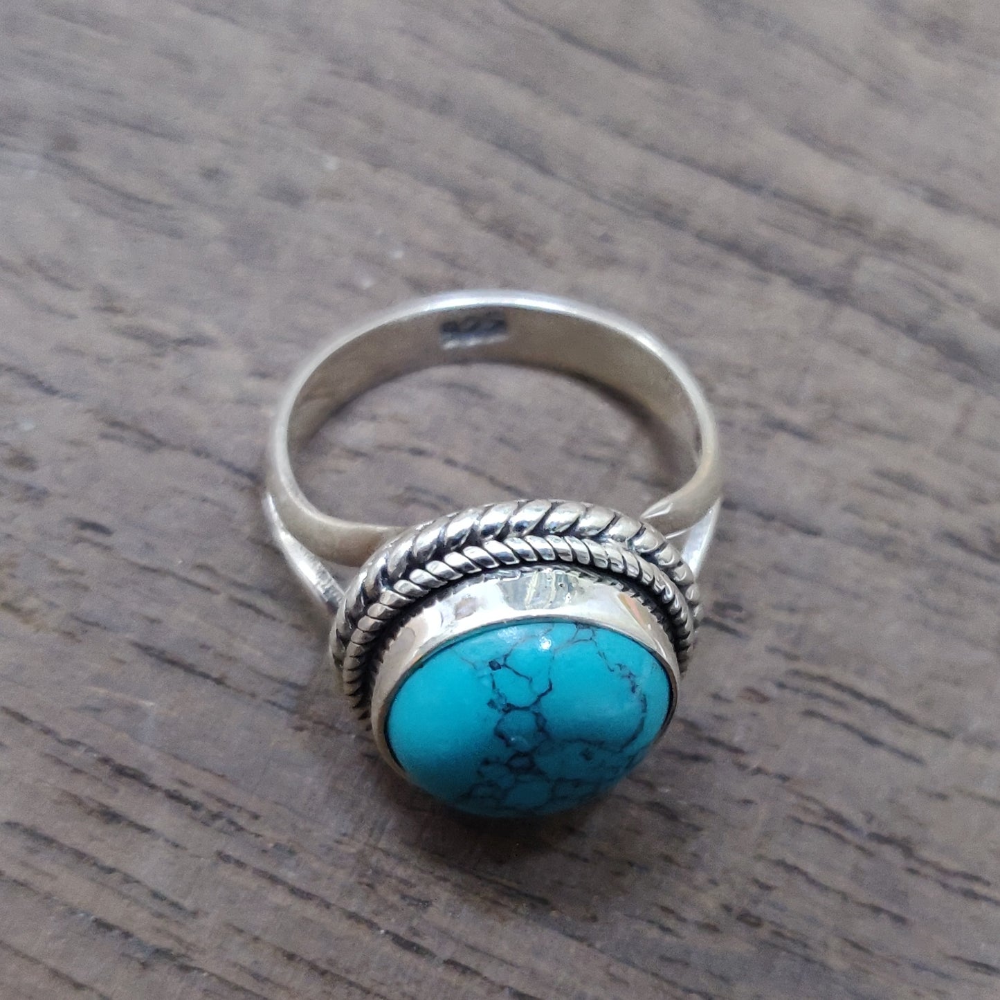 925 SOLID STERLING SILVER NATURAL TURQUOISE GEMSTONES HANDMADE RING, ALL SIZES AVAILABLE