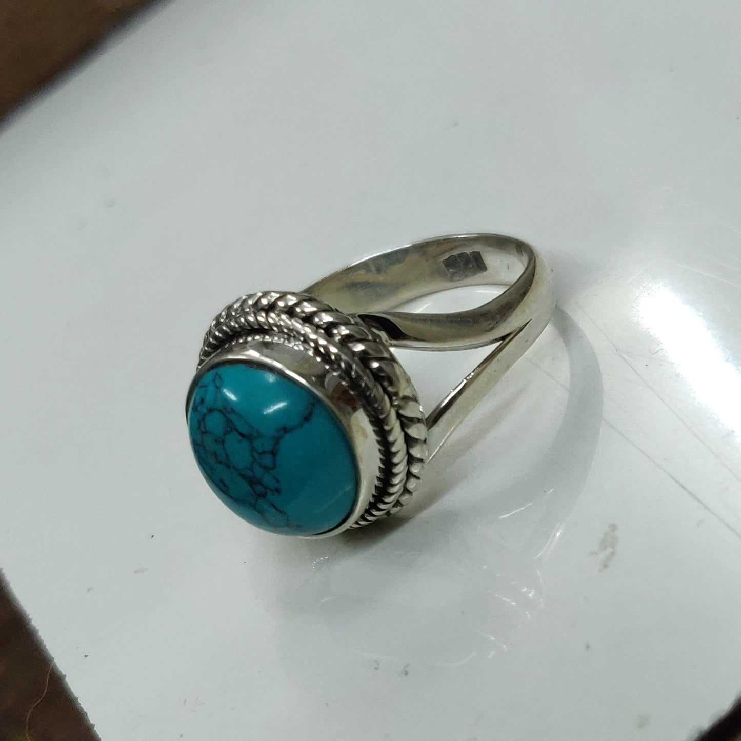 925 SOLID STERLING SILVER NATURAL TURQUOISE GEMSTONES HANDMADE RING, ALL SIZES AVAILABLE
