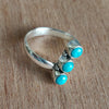925 SOLID STERLING SILVER NATURAL TURQUOISE GEMSTONES HANDMADE RING, ALL SIZES AVAILABLE