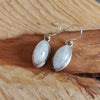 925 SOLID STERLING SILVER NATURAL RAINBOW MOONSTONE GEMSTONE HOOK EARRING