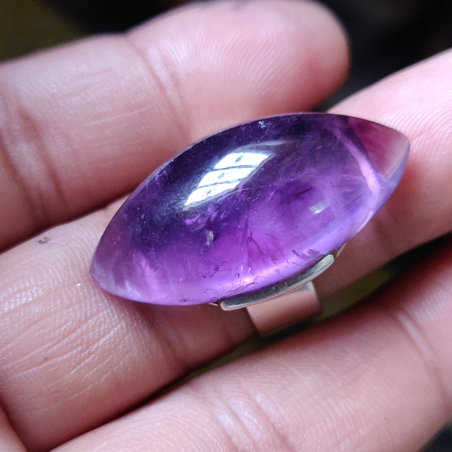 925 SOLID STERLING SILVER NATURAL PURPLE AMETHYST GEMSTONES HANDMADE RING, ALL SIZES AVAILABLE