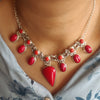 925 SOLID STERLING SILVER NATURAL CORAL HANDMADE NECKLACE,18 INCHES