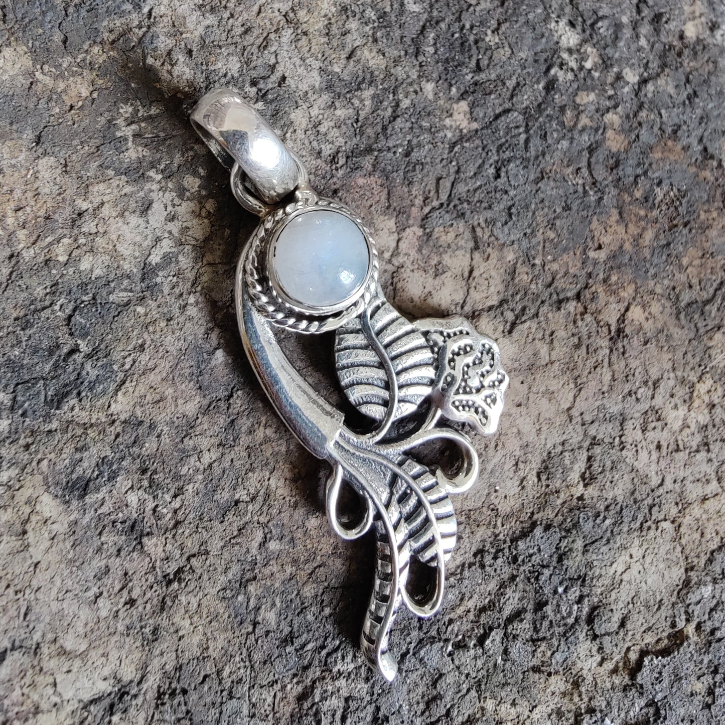925 SOLID STERLING SILVER NATURAL RAINBOW MOONSTONE GEMSTONE HOOK EARRING
