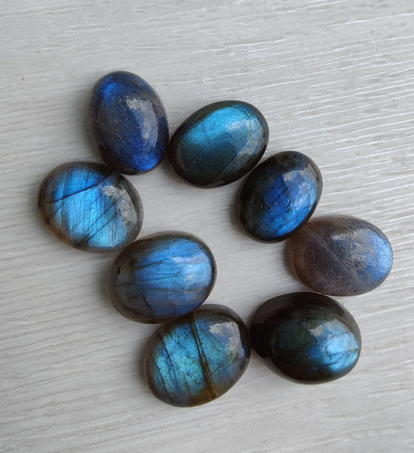 NATURAL LABRADORITE OVAL SHAPE CABOCHON FLAT BACK CALIBRATED AAA+ QUALITY GEMSTONES, ALL SIZES AVAILABLE