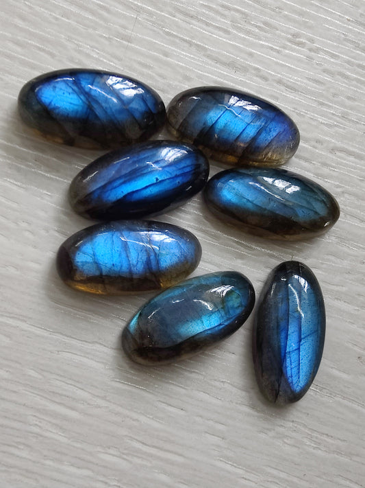 AAA+ QUALITY NATURAL LABRADORITE BIG OVAL SHAPE CABOCHON FLAT BACK CALIBRATED BEDA SHAPE GEMSTONES, ALL SIZES AVAILABLE