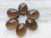 NATURAL SMOKY QUARTZ CHECKER CUT FLAT BACK CALIBRATED AAA+ QUALITY GEMSTONES, ALL SIZES AVAILABLE