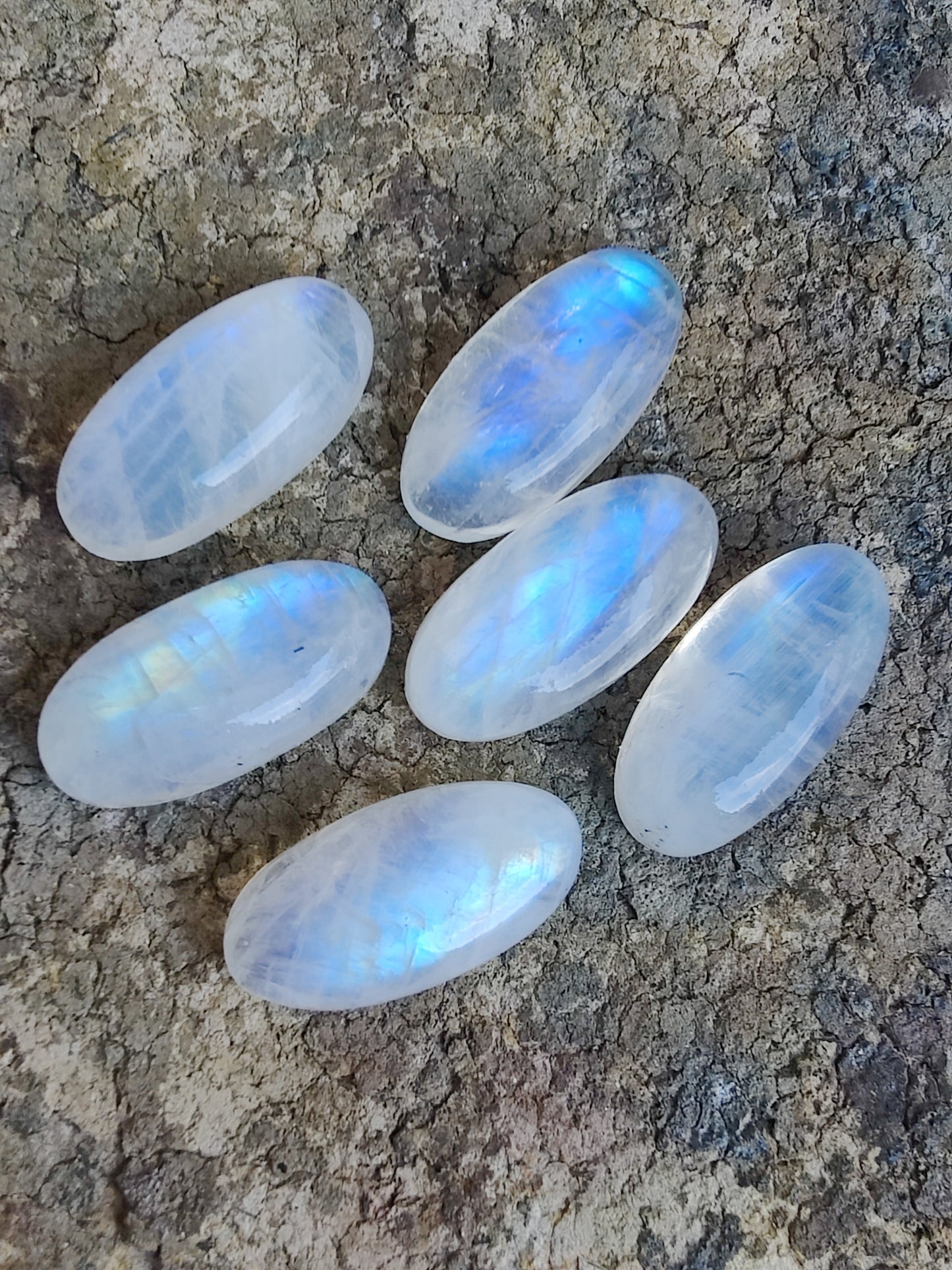 NATURAL RAINBOW MOONSTONE BIG OVAL SHAPE CABOCHON FLAT BACK CALIBRATED TOP QUALITY GEMSTONES, ALL SIZES AVAILABLE