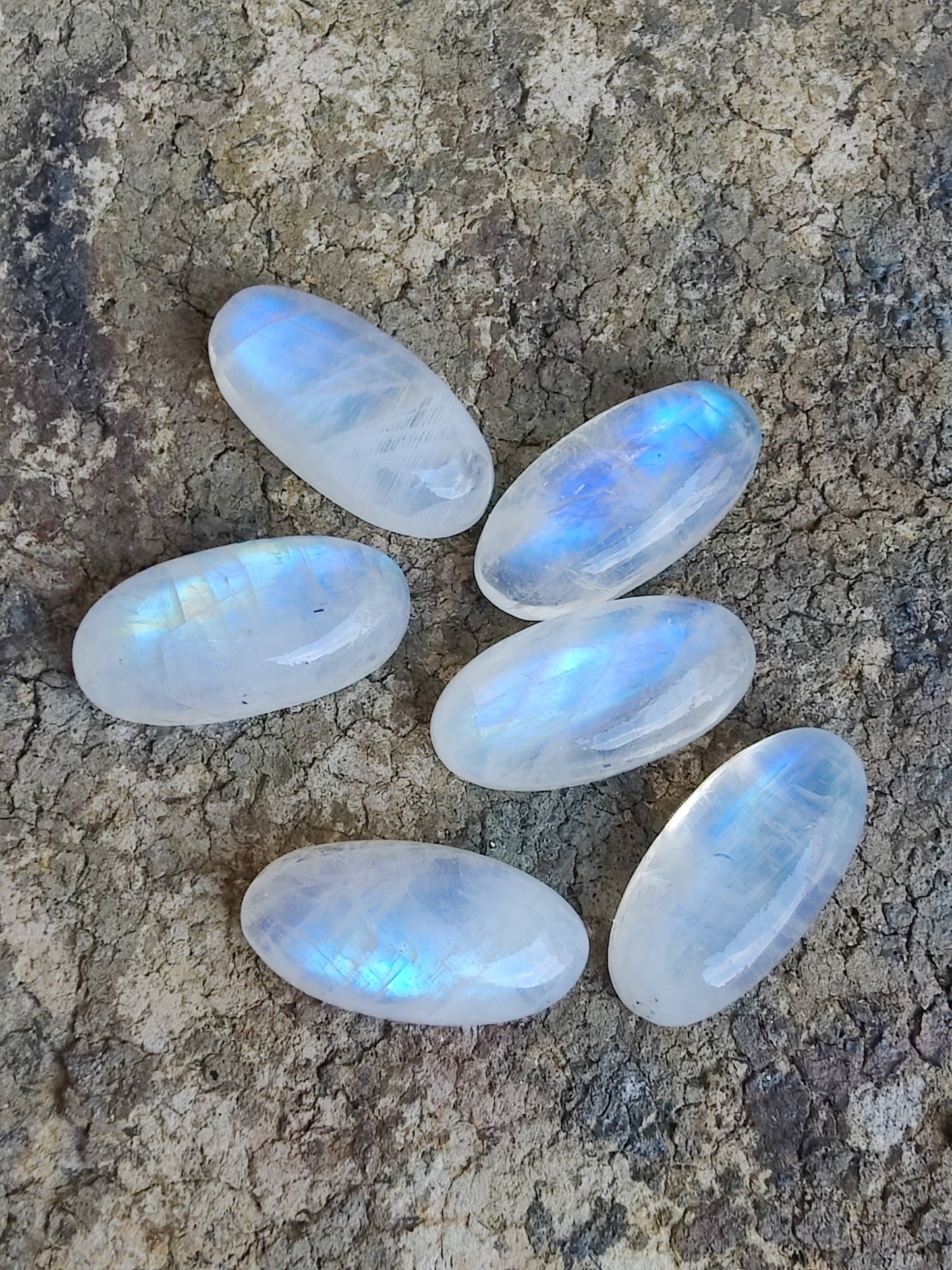 NATURAL RAINBOW MOONSTONE BIG OVAL SHAPE CABOCHON FLAT BACK CALIBRATED TOP QUALITY GEMSTONES, ALL SIZES AVAILABLE