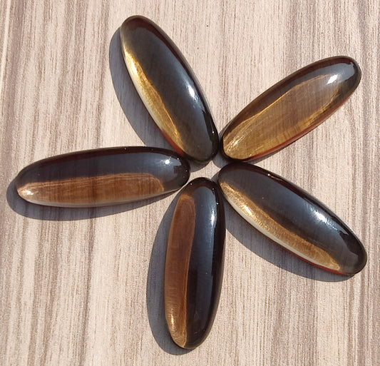 NATURAL SMOKY QUARTZ CABOCHON FLAT BACK BIG OVAL SHAPE CALIBRATED GEMSTONES, ALL SIZES AVAILABLE