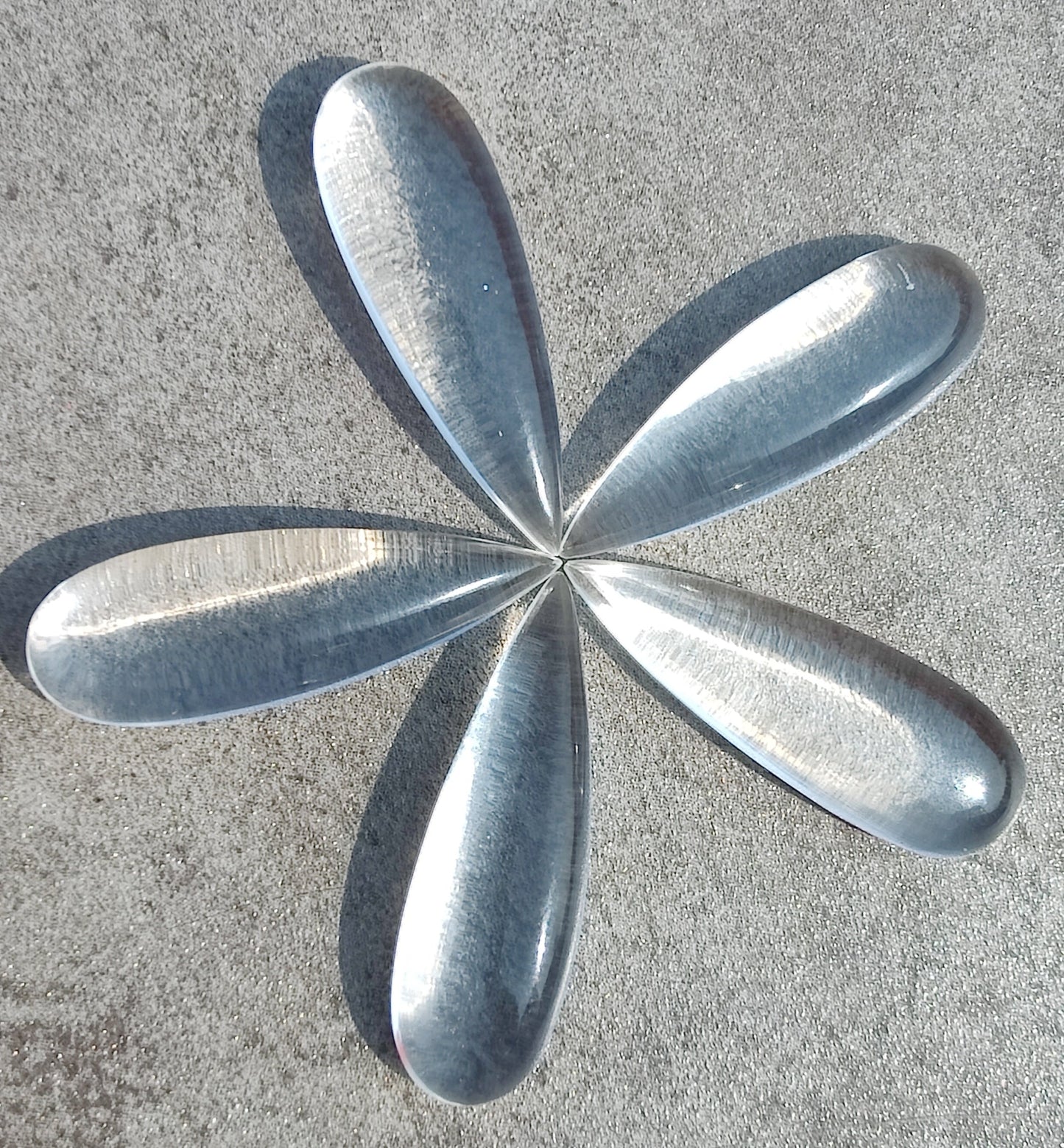 NATURAL CRYSTAL QUARTZ TEARDROP CABOCHON FLAT BACK BIG PEAR SHAPE CALIBRATED GEMSTONES, ALL SIZES AVAILABLE